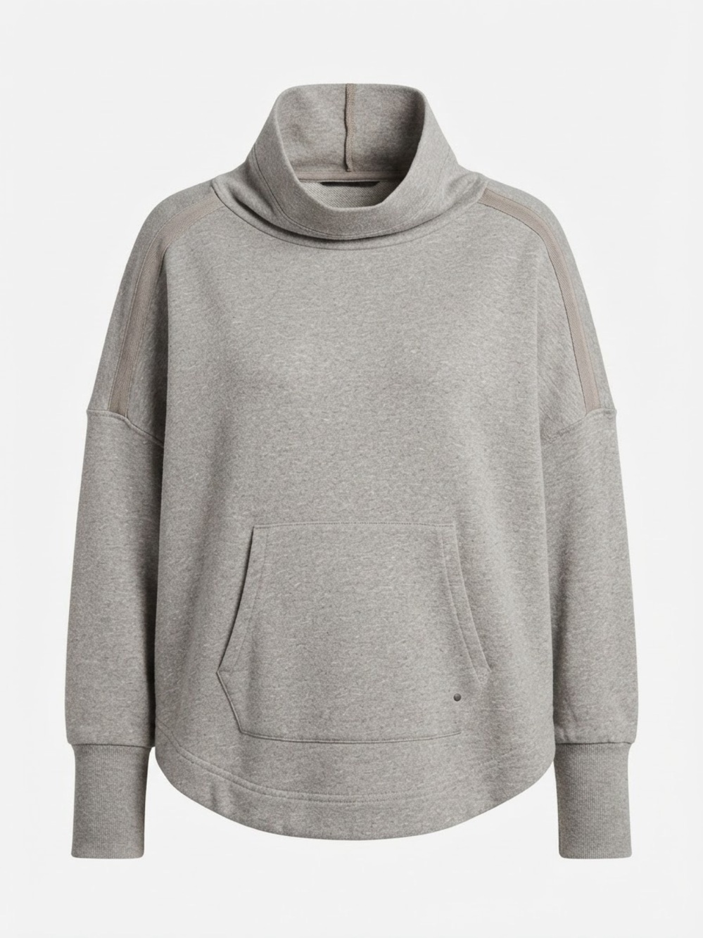 prAna Cozy Up Poncho Heather Gray Cowl Neck Oversized Sweatshirt Pullover M